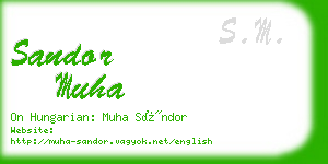 sandor muha business card